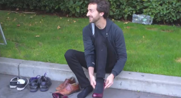 SF State men spend a day in women's shoes for domestic violence awareness