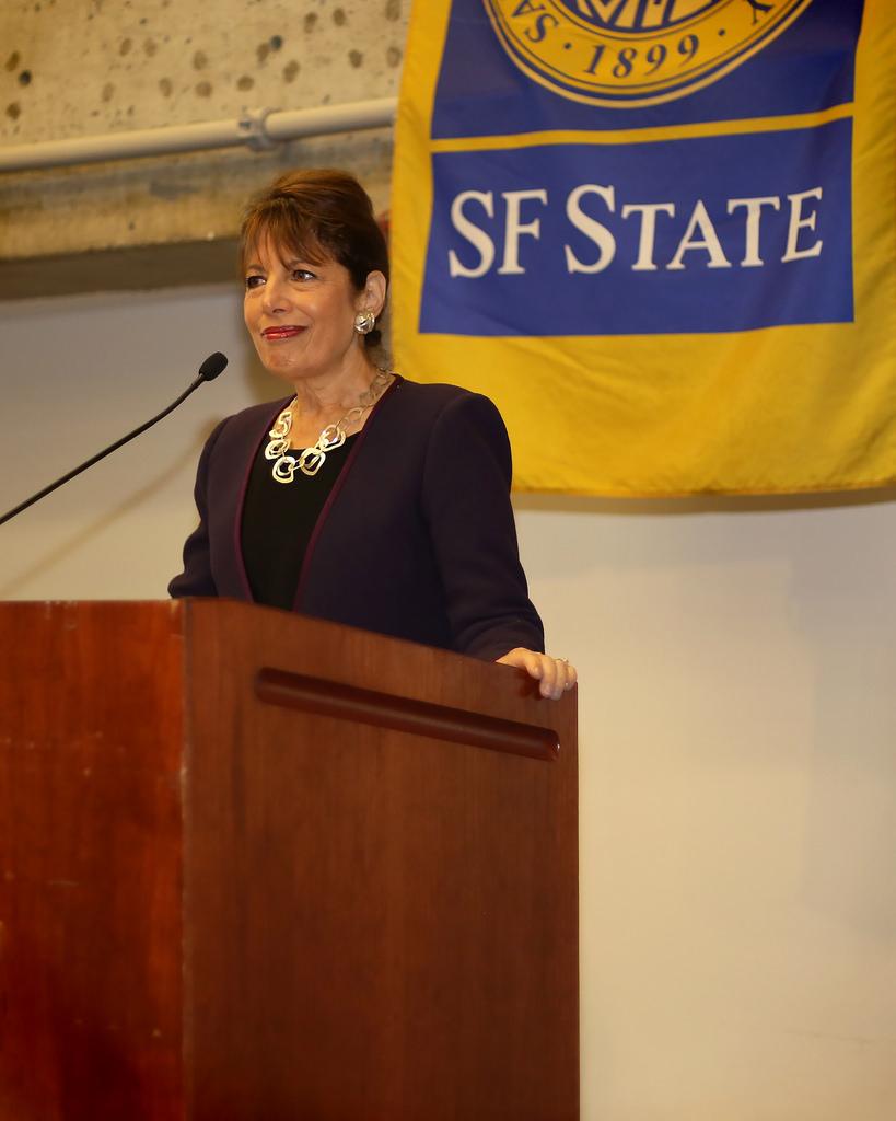 Congresswoman Jackie Speier visits SF State, encourages students to enroll in healthcare