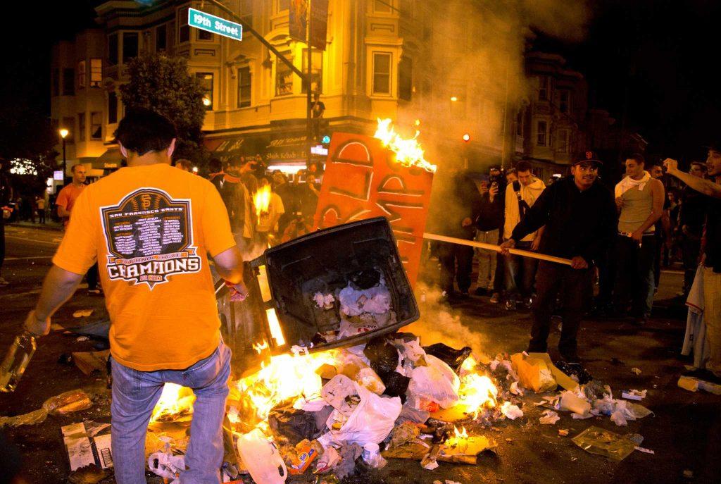 San+Francisco+Giants+fans+celebrate+the+third+World+Series+win+in+the+last+five+years+by+starting+fires+and+rioting+on+Valencia+Street+in+the+citys+Mission+District+on+Wednesday+night+Oct+30%2C+2014.