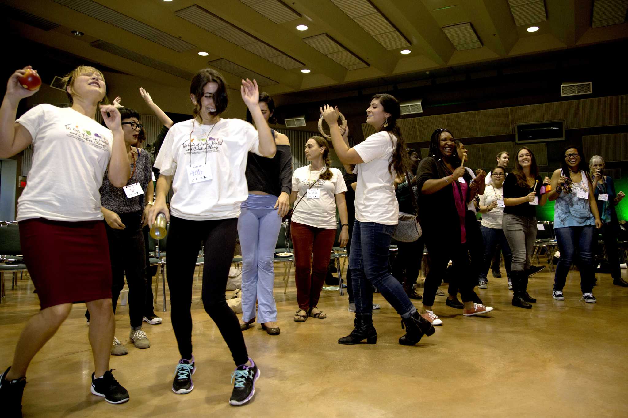 SF State students dance in celebration of the role of art in health and creative change at the Future of Healthcare Conference 2014 in Jack Adams Hall Saturday, Nov. 8, 2014. Emma Chiang/Special to Xpress