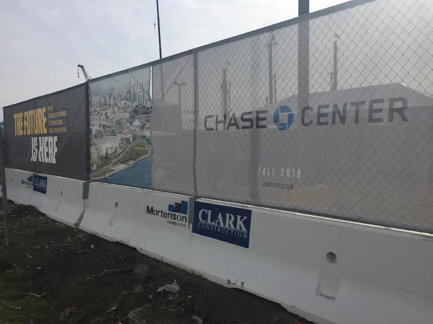 The Golden State Warriors broke ground on the future site of the Chase Center on Jan. 17, 2017. (Photo: Steven Luke/Xpress)