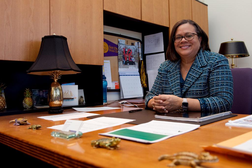 Linda Oubre, the dean of San Francisco State’s College of Business will leave SF State in June. (David Rodriguez/ Golden Gate Xpress)