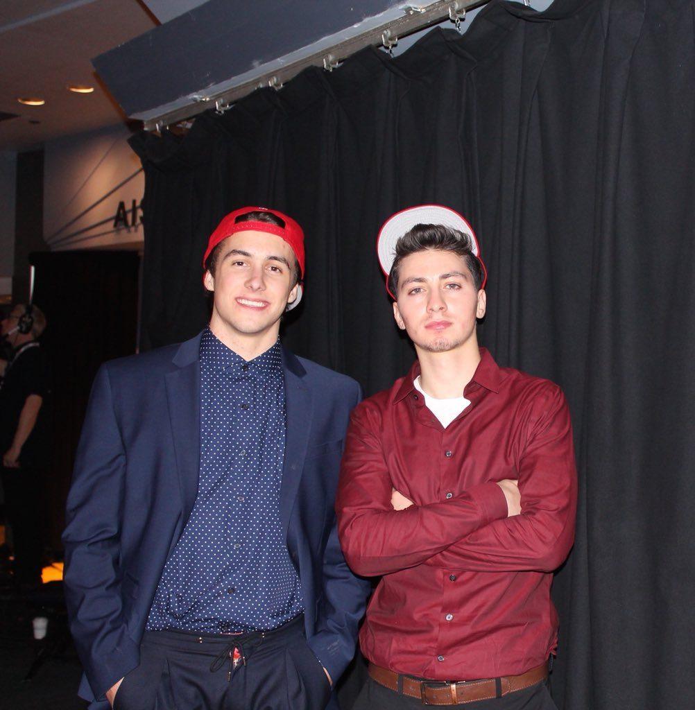 Nidal Nasser, right, and Dayne Downey, left, after the first NBA2K League draft on Wednesday, April 4, 2018 at Madison Square Garden’s Hulu Theater. Nasser was selected 29th overall by Portland’s NBA2K team Blazer5Gaming. (Photo courtesy of Kaylen D.) 