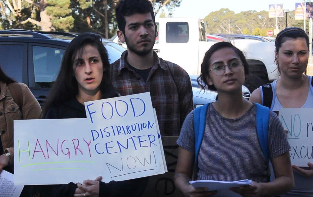 Students protest the food insecurity issue