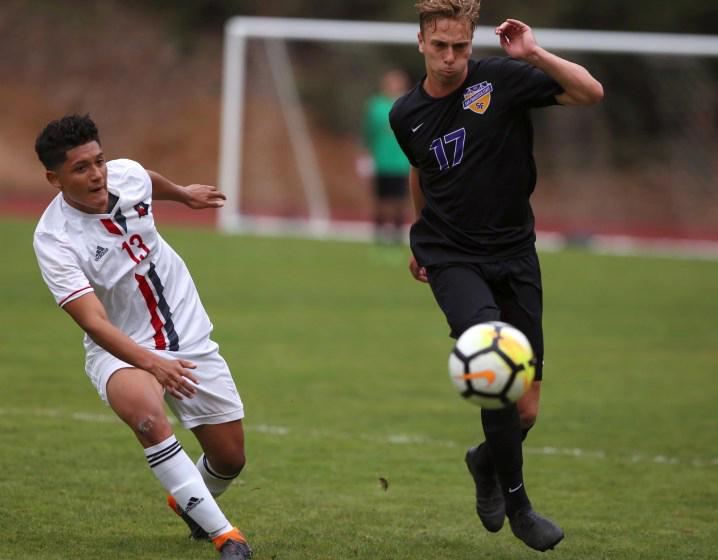 SF State mens soccer team faced off against Holy Names University at Cox Stadium in San Francisco, Calif. on Thursday, Sept. 6. The game ended in a 1-1 draw. (Mira Laing/Golden Gate Xpress)