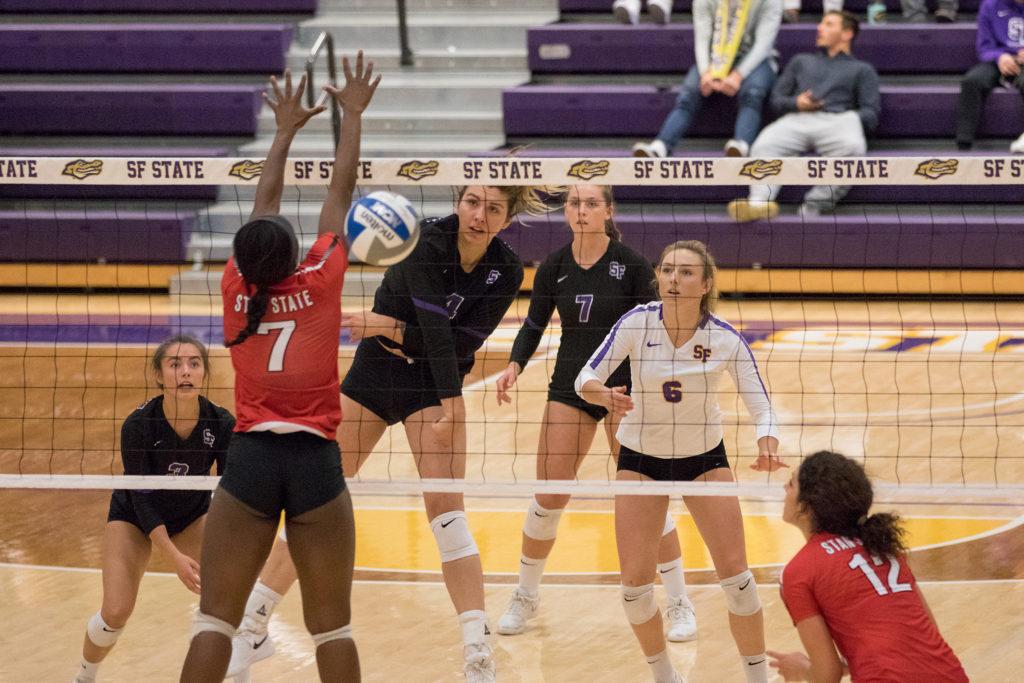 SF State wins first in five against Stanislaus State 3-1, climbs CCAA playoff ladder.