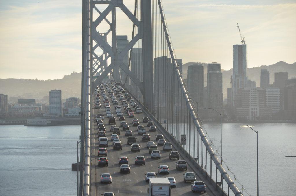 The traffic caused by commuters starts around 4 p.m. and lasts until around 6 p.m. A large contribution is due to the influx of commuters living in the city. (Nicole Newman/Golden Gate Xpress)