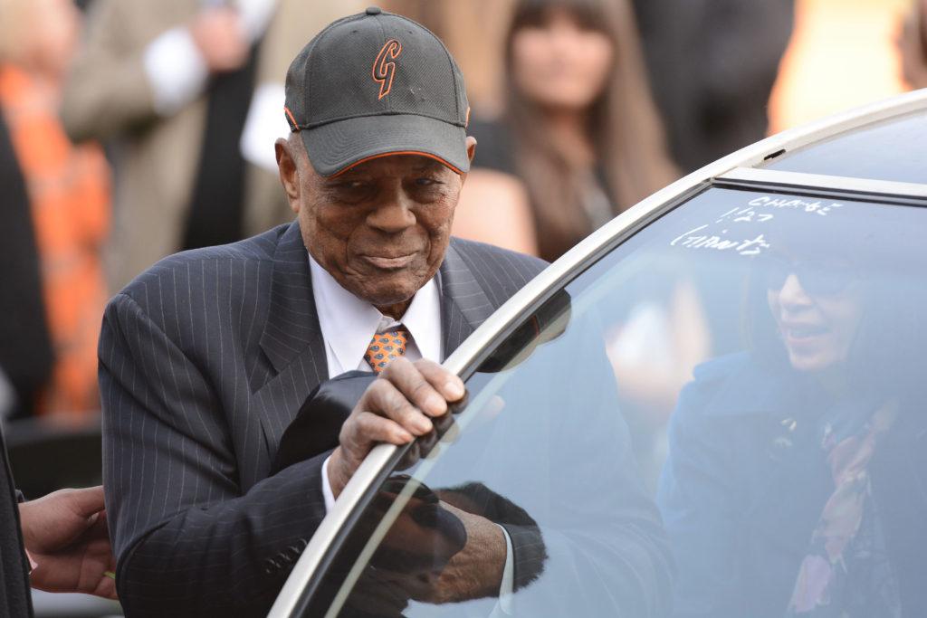 San Francisco Giants legend Willie Mays leaves AT&T Park after Willie McCoveys celebration of life at AT&T Park in San Francisco, Calif., on Thursday, Nov. 8, 2018. The former Giants hall of fame slugger, Stretch, who hit 521 home runs and 18 grand slams, died at 80 on Oct. 31.