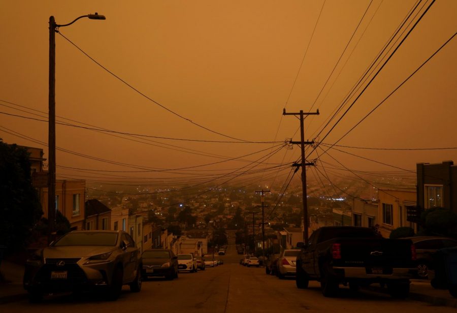 Bay area residents woke up to red orange skies from the ongoing wildfires around the state. (Golden Gate Xpress / San Francisco, CA., Sept. 9, 2020)
