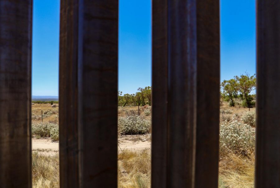 View of Mexico from behind a recently constructed border wall section on July 24, 2020 (Camille Cohen / Golden Gate Xpress)