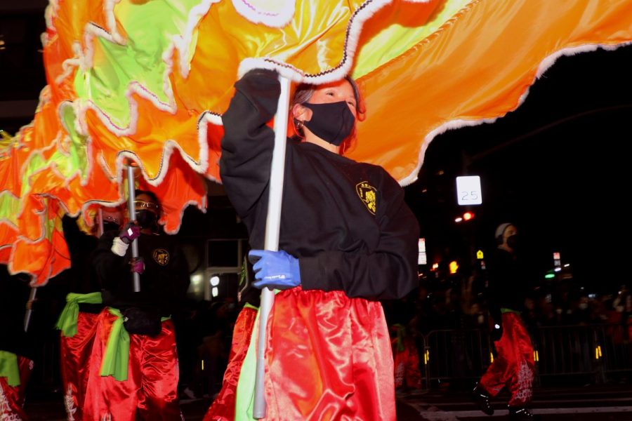 Leung’s White Crane Dragon and Lion Dance ends the ‘Year of the Tiger’ parade with their dragon dance, which was the highlight of the event with the longest and largest dragon throughout the 1.3 mile-long parade. (Sabita Shrestha / Golden Gate Xpress)

