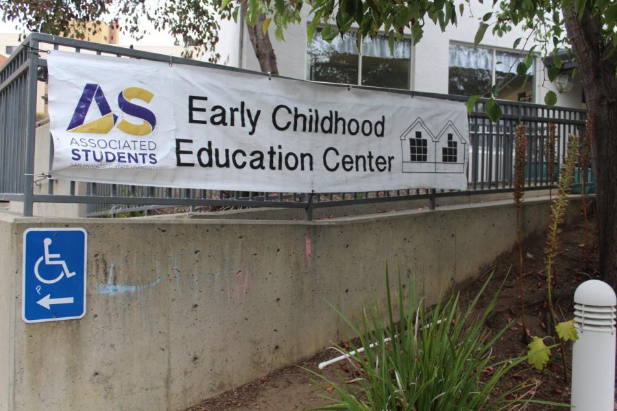 The Early Childhood Education Center is pictured from State Drive on Sept. 28, 2022. (Oscar Palma / Golden Gate Xpress)