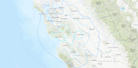 A United States Geological Survey map showing the epicenter of the 5.1 magnitude earthquake in San Jose on Oct. 25, 2022. (Courtesy of USGS)