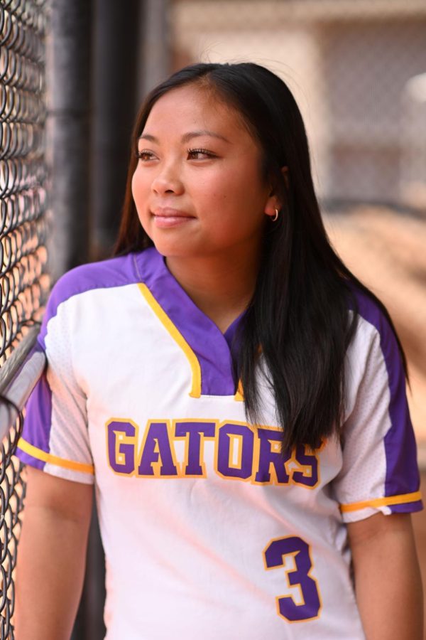Gators second baseman Kai-Lynn DeLeon, 19, poses for a portrait at the
softball field at SF State on Wednesday, May 10, 2023. Despite having only one senior student and not making the playoffs, the Gator softball team had the eighth-most wins in program history. (Aaron Levy-Wolins/Golden Gate Xpress)
