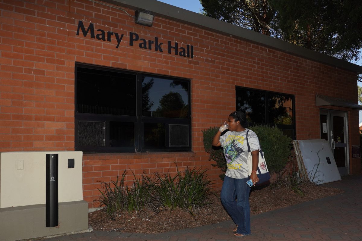 Hillina Borrou, a Cinema major, is seen walking into Mary Park Hall, where she lives, on Oct. 6, 2023. Borrou says the victim should be compensated by the university. (Neal Wong/Golden Gate Xpress)