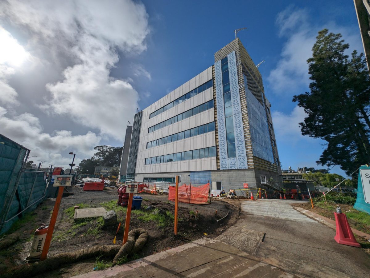 SFSU’s Science and Engineering Innovation Center is under construction on Jan. 25, 2024. (Neal Wong / Golden Gate Xpress)