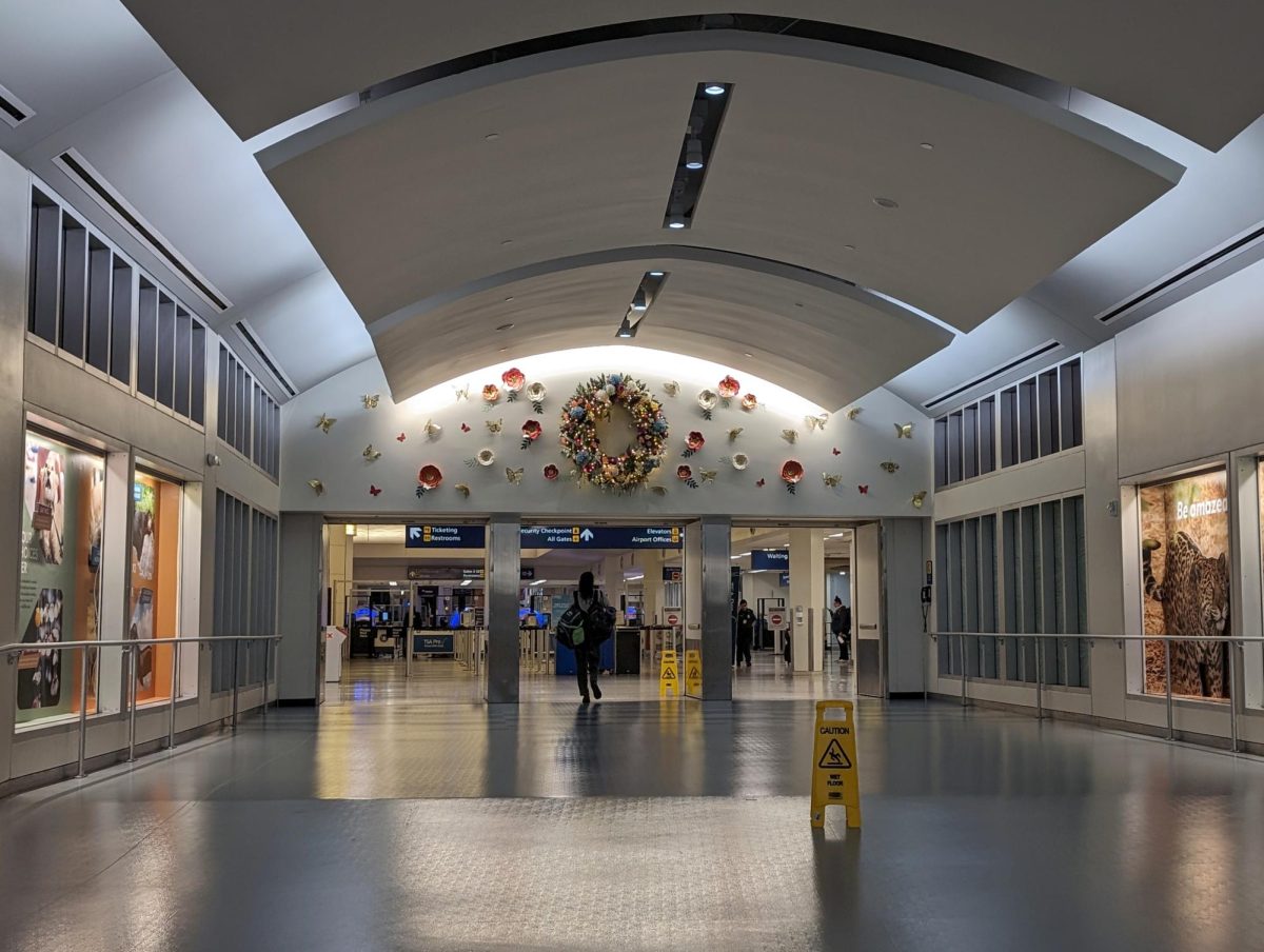 Inside Oakland International Airport on 