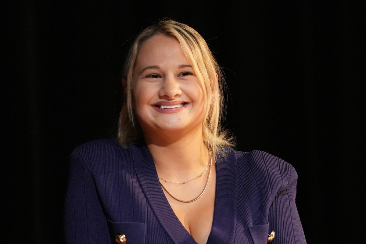 Gypsy Rose Blanchard was the headline speaker for the Project Rebound 7th Annual Mural Celebration on Thursday, Oct. 10, 2024. (Andrew Fogel / Golden Gate Xpress)
