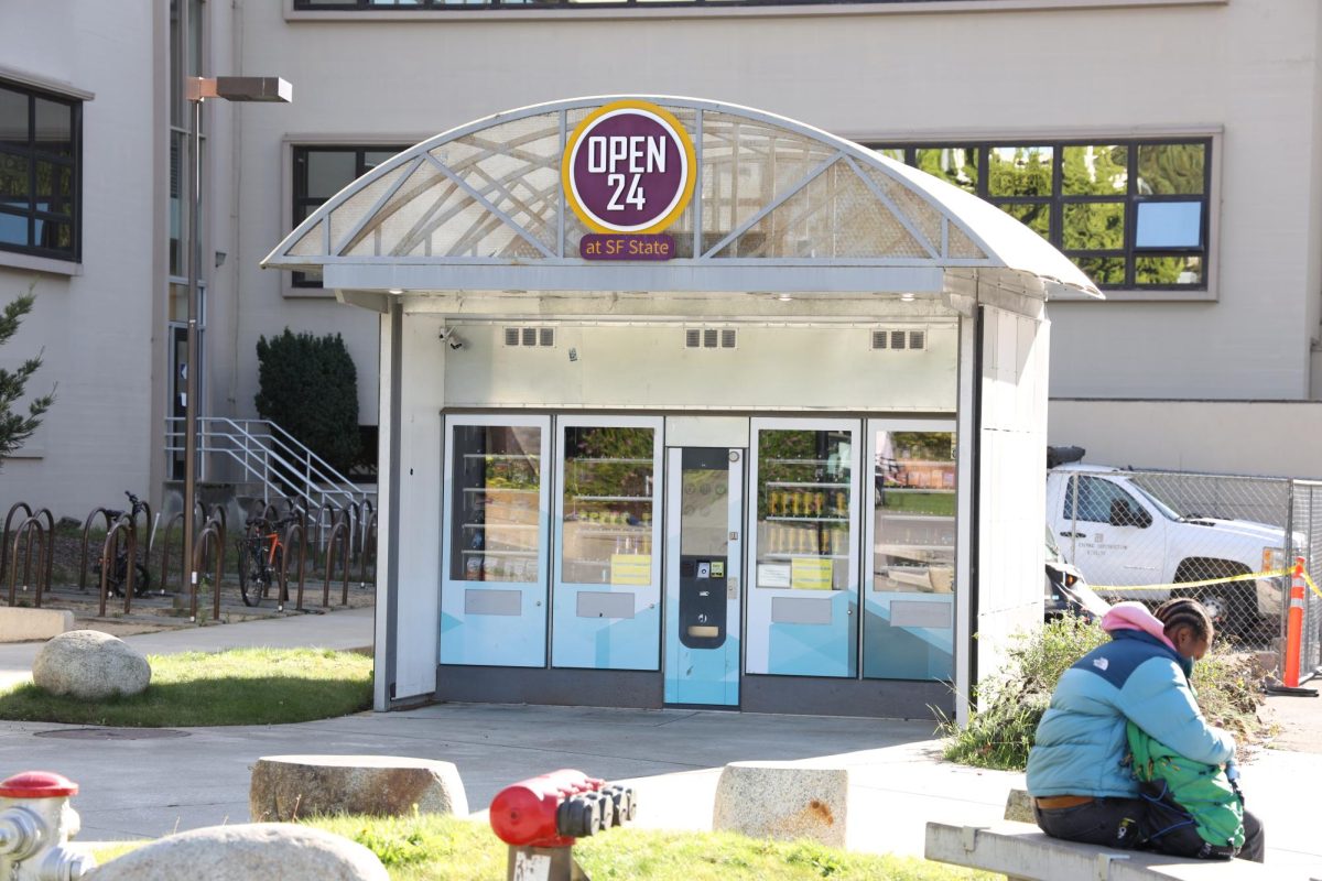 The Open24 vending machine on Nov. 19, 2024. (Neal Wong / Golden Gate Xpress)