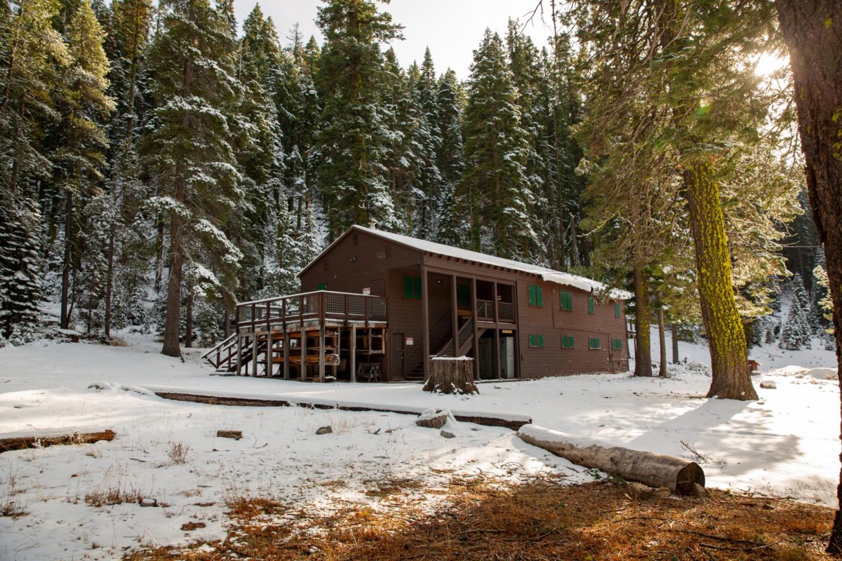 A southwest view of the cafeteria building at the SFSU Sierra Nevada Field Campus in Sierra County, Calif. on Saturday, Nov. 16, 2024. The SNFC is closed for the season.