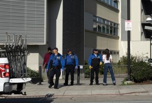 UPD Community Service Officers conduct a sweep of the main campus on Thursday, Dec. 19, 2024. (Autumn DeGrazia for Golden Gate Xpress)