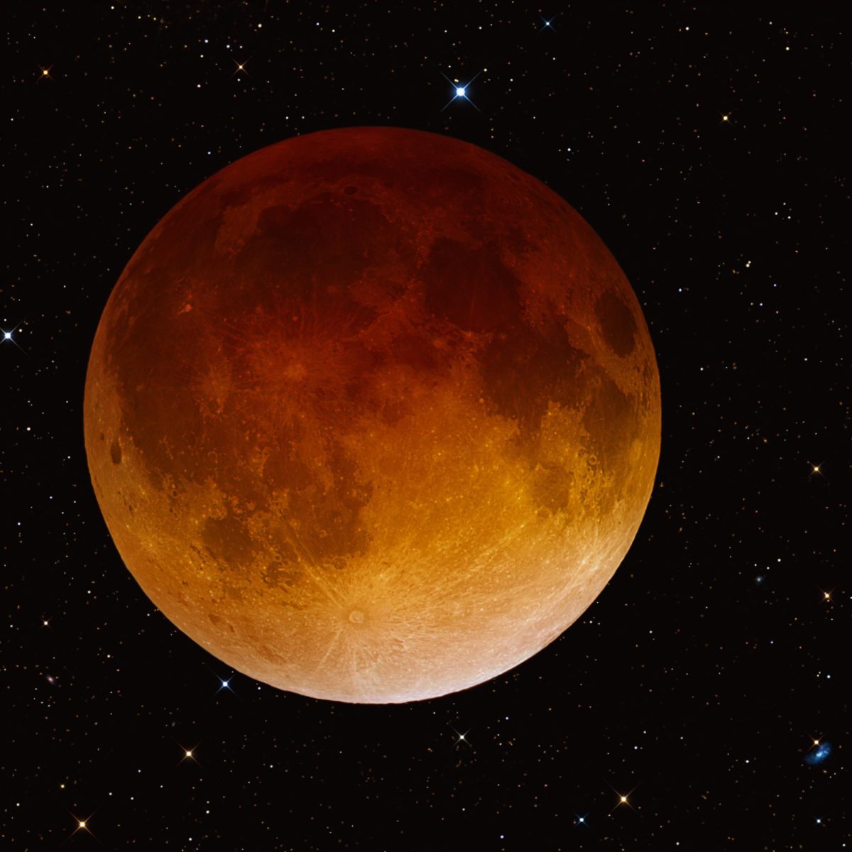 The total lunar eclipse took place on April 15, 2014, seen from Charleston, West Virginia. (Robert Jay GaBany, CC BY 3.0, Wikimedia Commons)