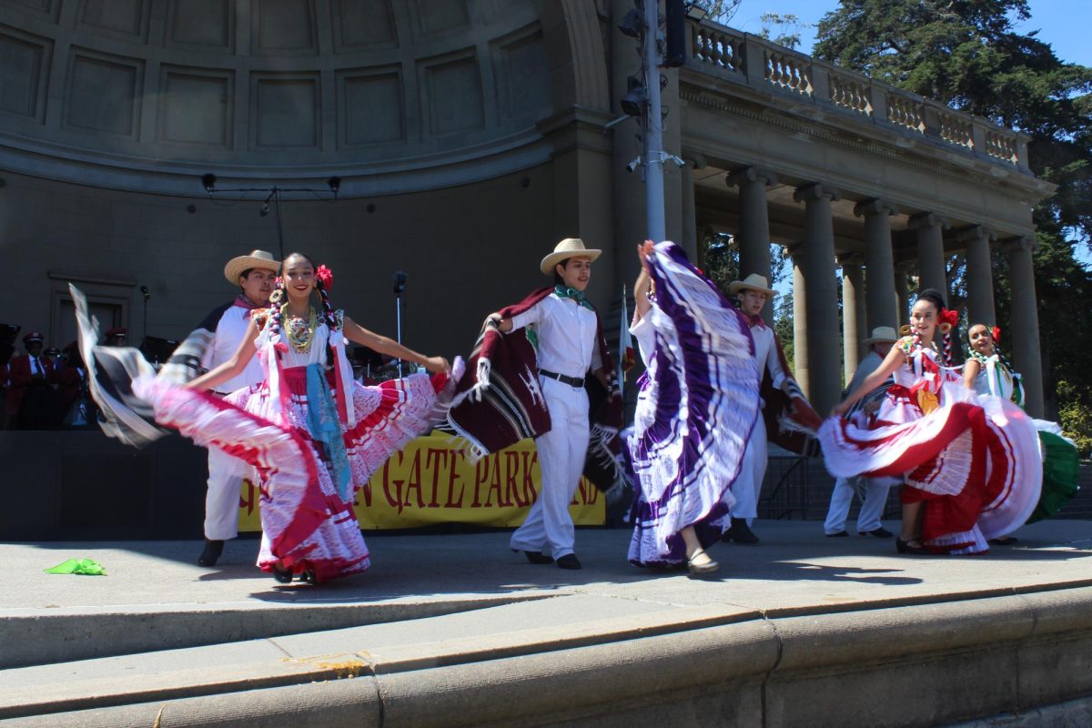 Dancers perform the Mexican hat dance at Golden Gate Park on Sunday, Sept. 7, 2025 (Paul Singh / Golden Gate Xpress)