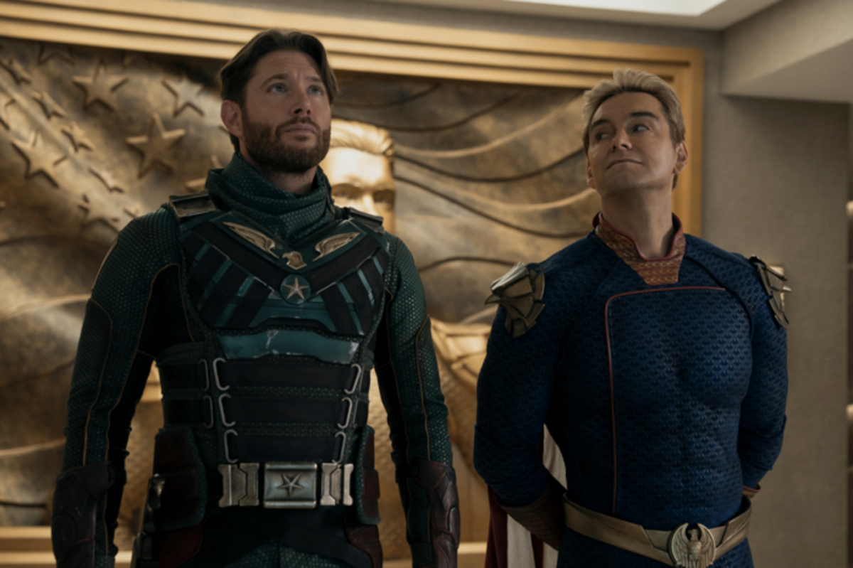 Soldier Boy (Jensen Ackles) and Homelander (Antony Starr). (Courtesy of Jasper Savage / Prime Video)
